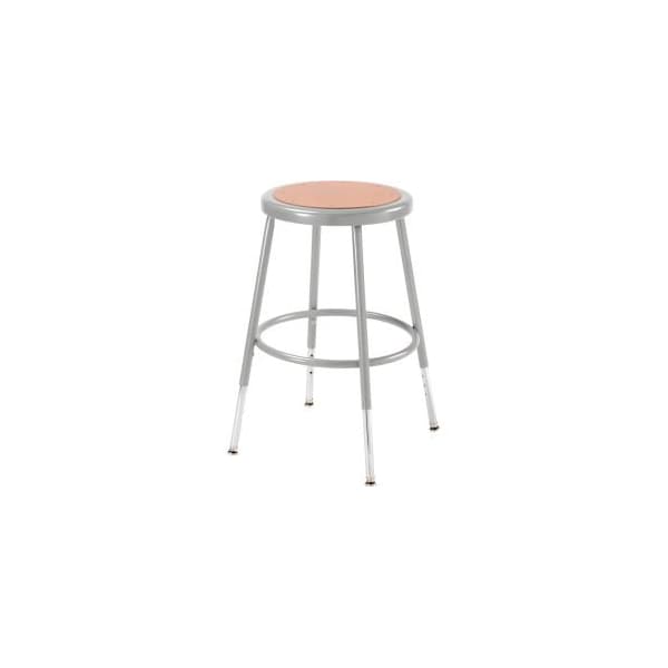 National Public Seating Interion Steel Shop Stool with Hardboard Seat Adjustable Height 1927 Gray Pack of 2 688305 - main